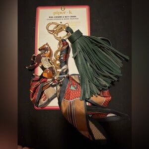 Piper K Keychain with Tassel and Horse Charms